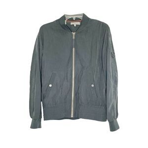 Liebeskind Berlin Women’s Grey Twill- Collar Bomber Jacket Size Small